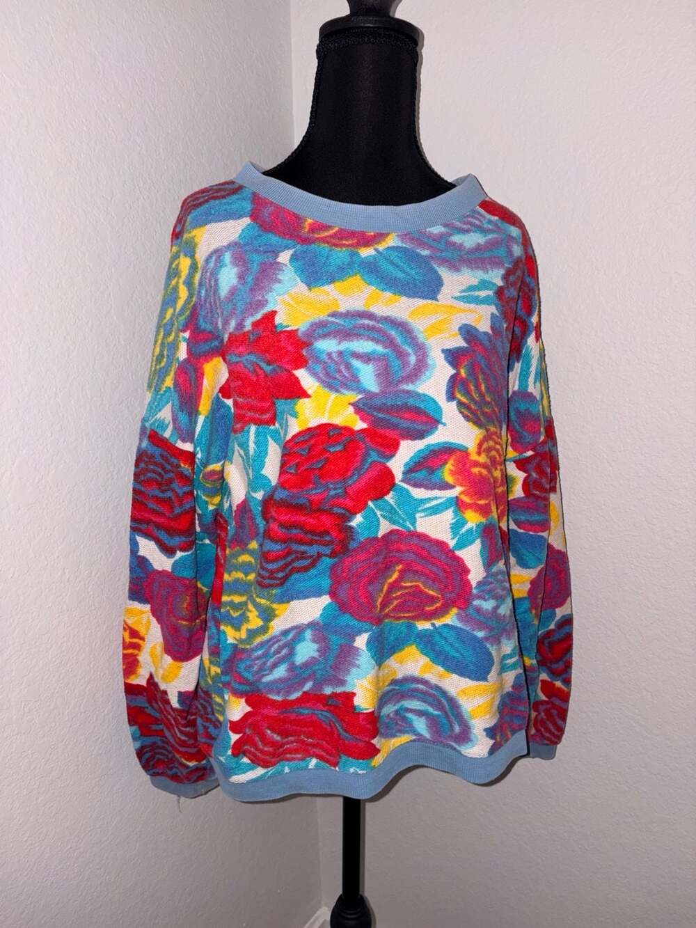 Vintage EZ Spirit Floral Full Print Sweatshirt Crewneck Pullover